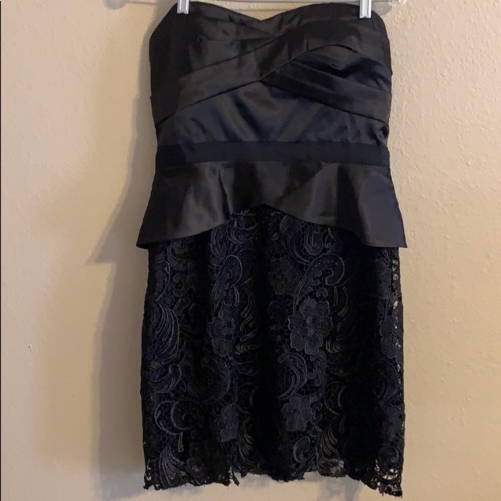 Adrianna black strapless dress